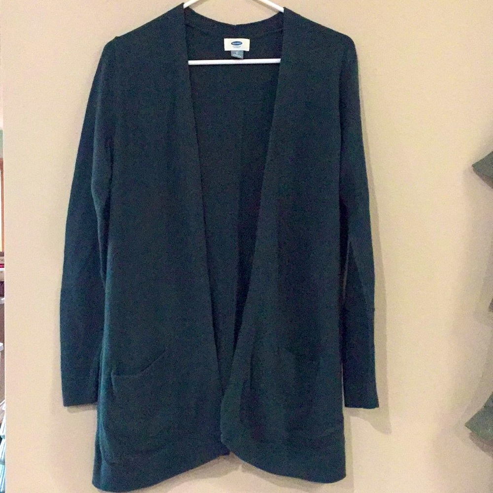 Long dark teal sweater